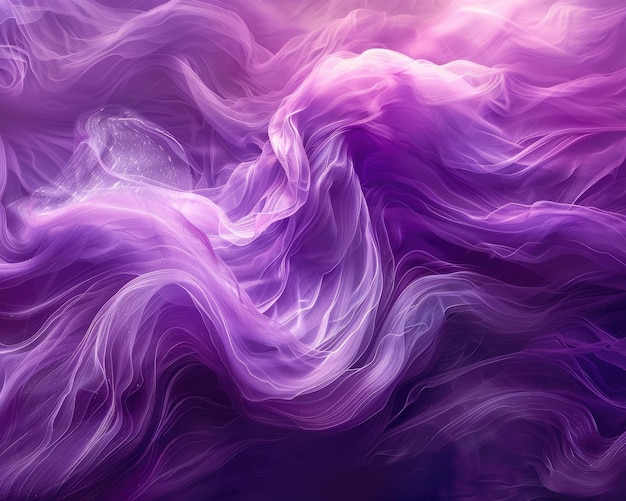 Foto movimiento fluido brillante en fondos de tonos violetas