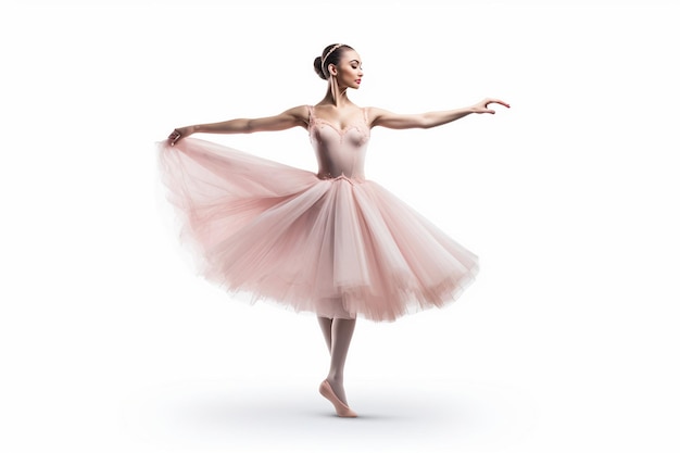 Foto el movimiento gracioso del bailarín de ballet de salto equilibrado