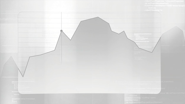 Movimiento gráfico de luz púrpura y gris un punto que se mueve a lo largo de una línea gráfica que sube y baja en