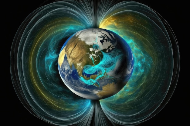 Movimiento de la IA generativa del campo magnético terrestre