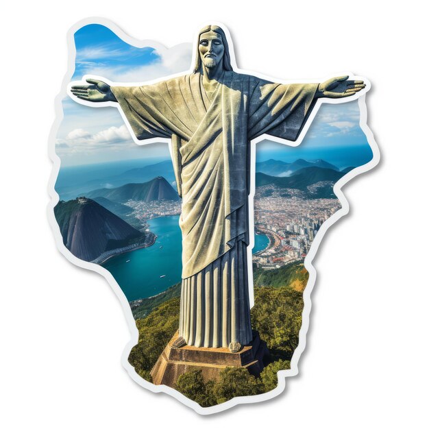 Foto movimiento inmersivo una pegatina cinematográfica impresionante de cristo el redentor exquisitamente realista y