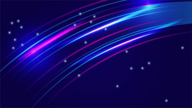 Movimiento moderno abstracto de alta velocidad Movimiento dinámico colorido sobre fondo azul Patrón deportivo de movimiento para banner o concepto de fondo de diseño de cartel