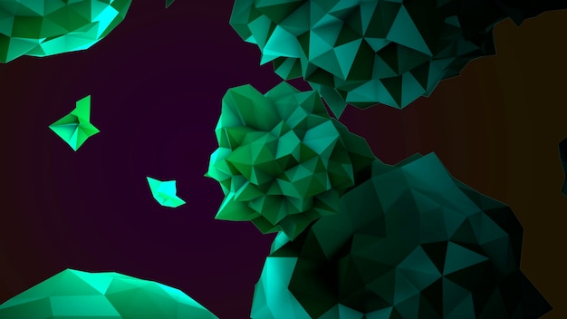 Movimiento orbe líquido verde abstracto en el cosmos, fondo negro. Estilo de ilustración 3d elegante y de lujo para plantilla moderna y cosmos