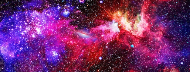 Movimiento de partículas estelares sobre fondo negro nebulosa de luz estelar en galaxia en el universo Fondo espacial Esta imagen proporcionada por la NASA
