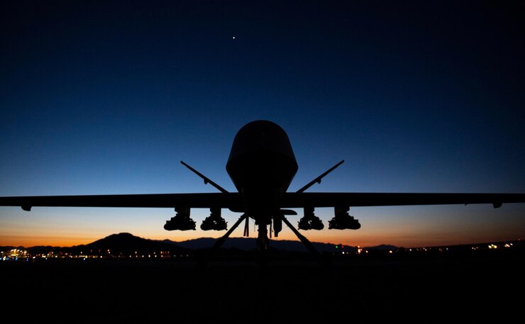 Foto mq9 reaper predador uav drone das forças armadas dos eua drone militar mais avançado