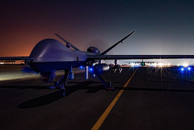 MQ9 Reaper predator UAV Drone del ejército estadounidense Drone militar más avanzado