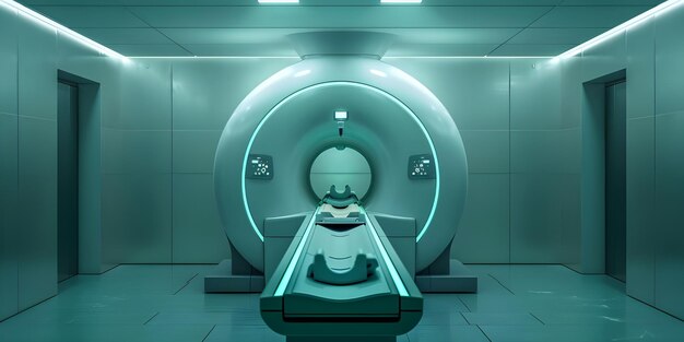 Foto mri ou ct scan de fundo de máquina de diagnóstico médico ai gerado