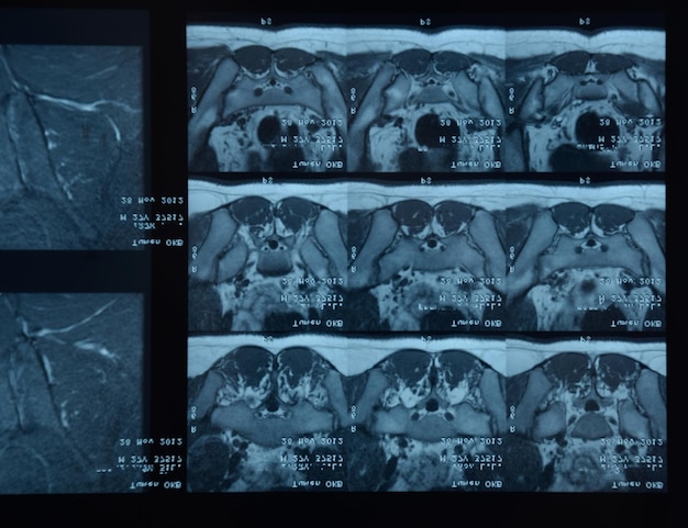 Foto mrt-sacroiliac-gelenkstudie bei patienten mit ankylosierender spondyloarthritis
