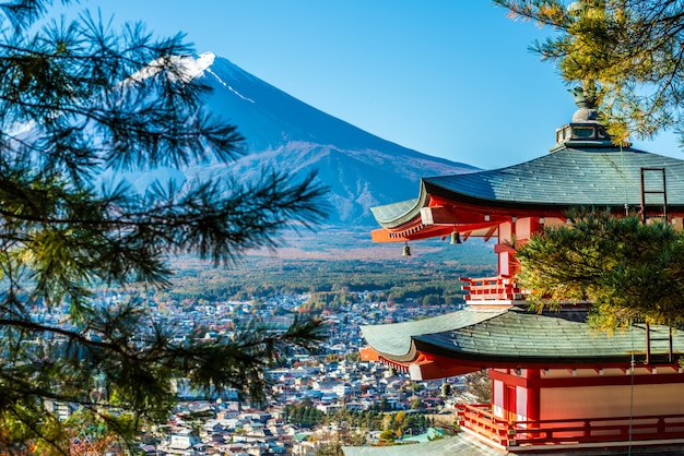 Mt.Fuji e pagode