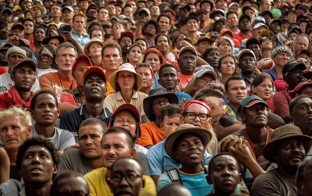 Foto mucha gente viendo el partido.