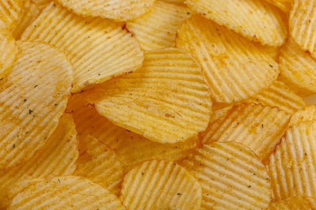 Mucha textura de papas fritas