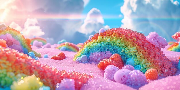 Muchas fotos de diferentes aventuras coloridas de Candyland dispuestas en una pila