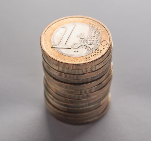 Muchas monedas de un euro