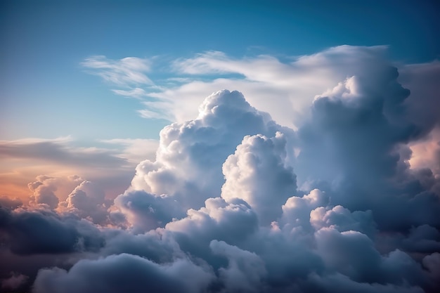 Muchas nubes sobre el fondo del cielo