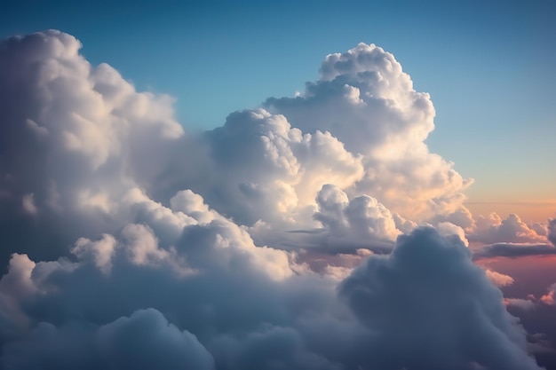 Muchas nubes sobre el fondo del cielo