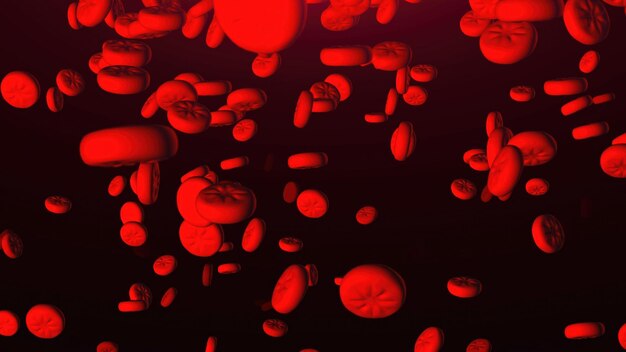 Muchas piruletas dulces vuelan en el espacio dulce fondo 3d render