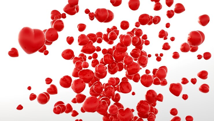 Foto muchos corazones volando. ideal para diseños de sitios web y revistas