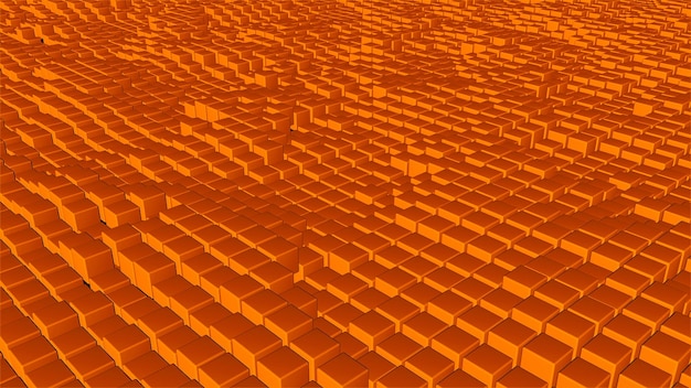 Muchos cubos abstractos Ilusión óptica moderno generado por computadora 3D rendering telón de fondo