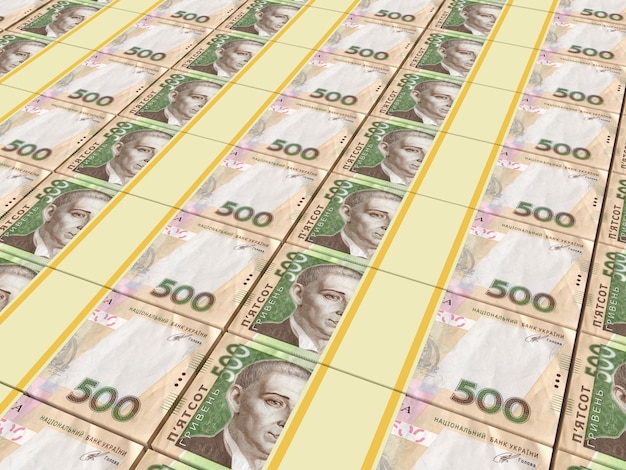 Muchos de dinero ucraniano hryvnia grivna hryvna con billetes