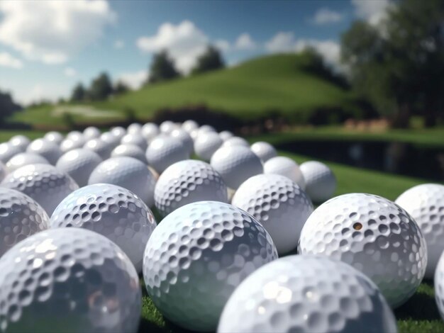 Foto muchos están fuera en la pelota de golf