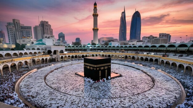 Foto muçulmanos que fazem a hajj em makkah