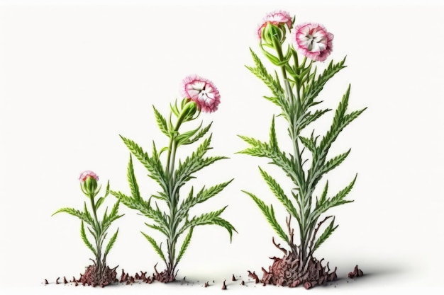 Mudas de cravos Sweet William em miniatura Dianthus barbatus