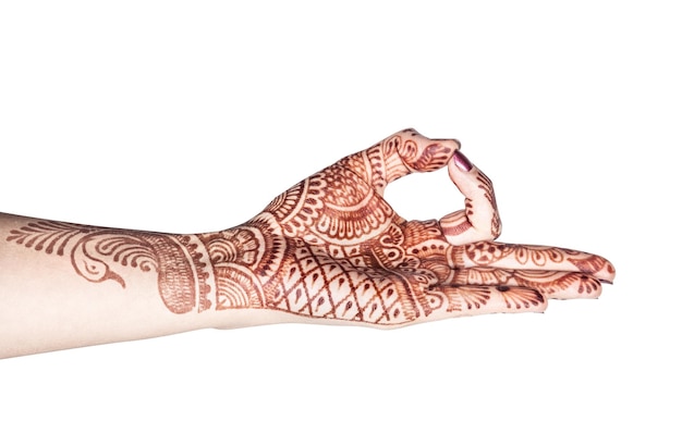 Mudra de meditación con henna