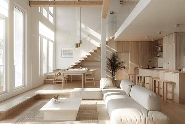 Un mueble de apartamento japonés estándar