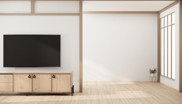 Mueble minimalista para maqueta de pared interior de tv