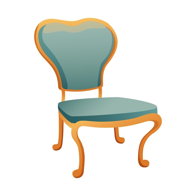 Muebles antiguos de conjunto colorido Una ilustración mezcla elementos de diseño clásico
