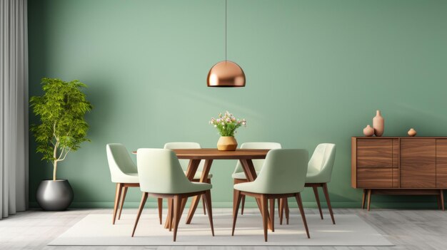 Muebles de comedor y mesa y sillas modernas hechas de madera para apartamentos, hoteles y hogares creativos