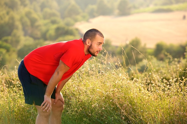 Müde Sportler