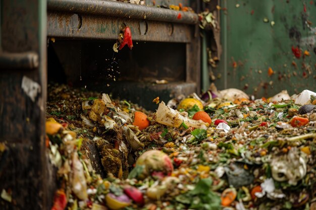 Müllcontainer voller Müll neben der grünen Wand