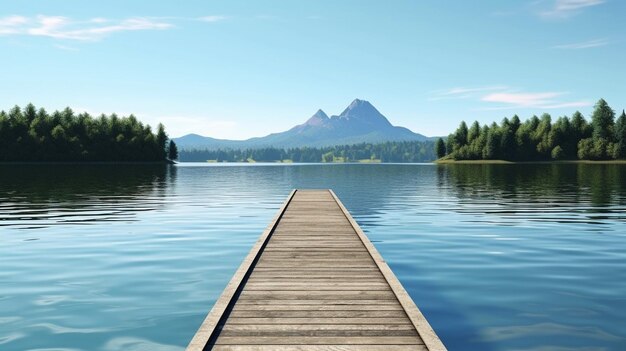 Foto muelle de madera