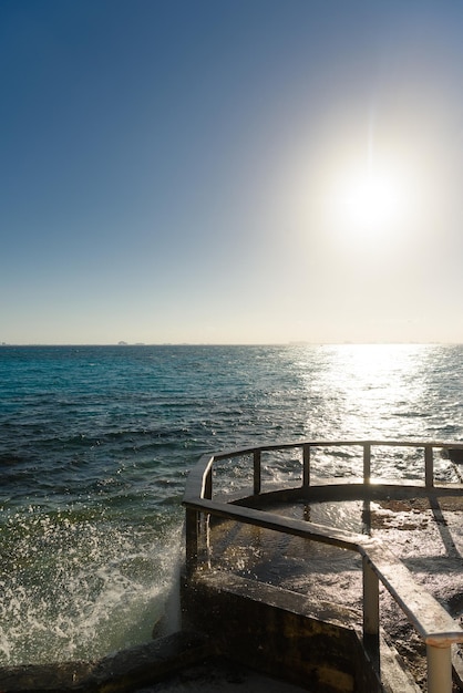 Muelle de mar en la isla de Mujeres