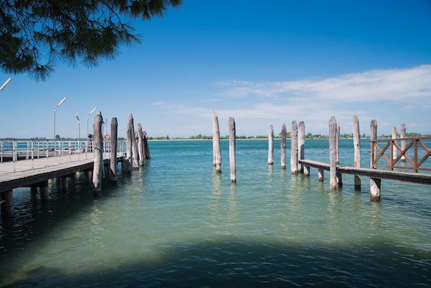 Muelle en Venecia, Italia