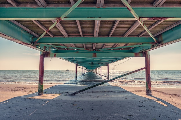 Foto bajo el muelle