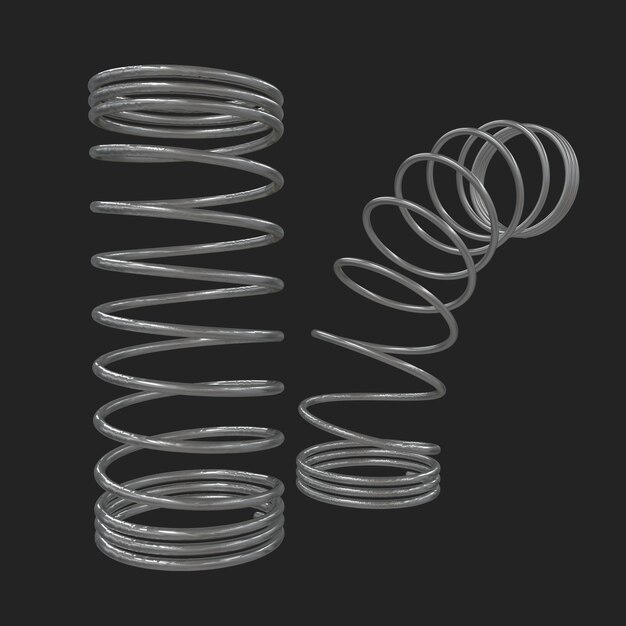 Muelles metálicos en 3d