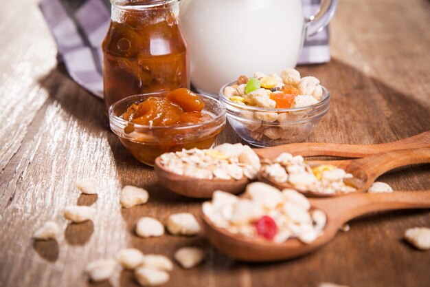 Muesli com confiture