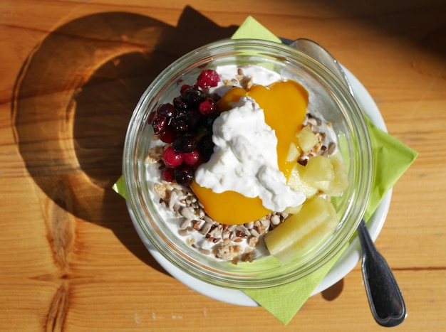 Foto muesli com frutas