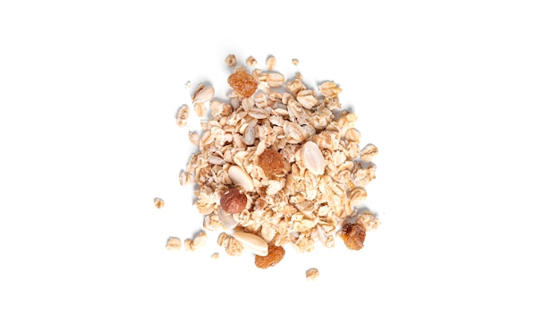 Muesli isolado. Granola isolada.