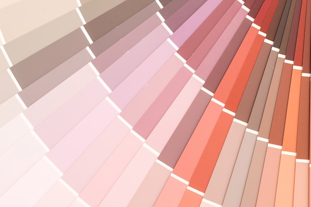 muestra de colores del catálogo de pantone