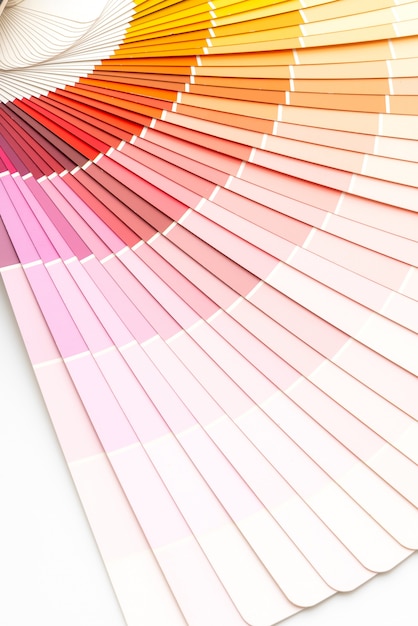 muestra de colores del catálogo de pantone