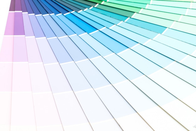 muestra de colores del catálogo de pantone