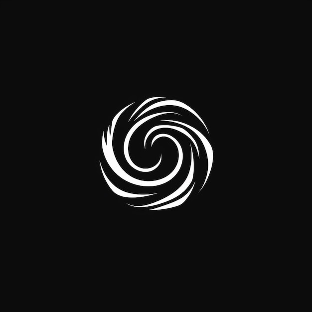 se muestra una espiral blanca sobre un fondo negro.