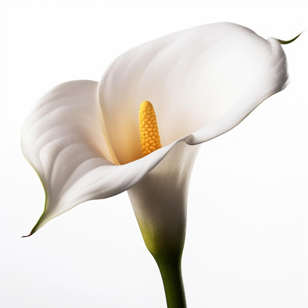 Se muestra una flor blanca con un centro amarillo.