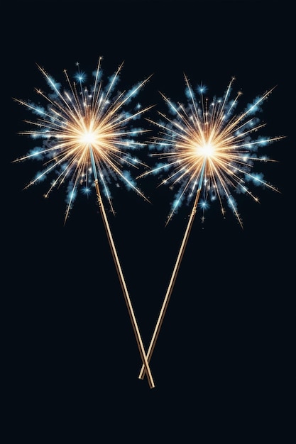 Muestra de fuegos artificiales en la parte superior de un fondo negro