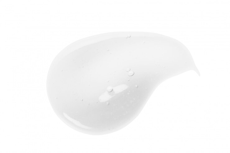 Muestra de gel limpiador cosmético aislado en blanco