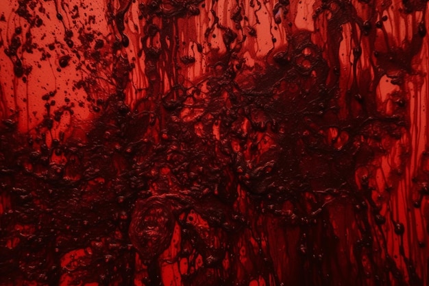 Se muestra una mancha de sangre roja sobre un fondo negro