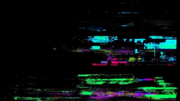 Muestra de neón con glitches